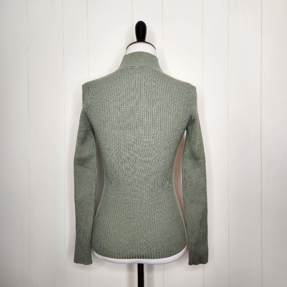 Jonathan Simkhai Gray Ribbed Cutout Top - Picture 6 of 8